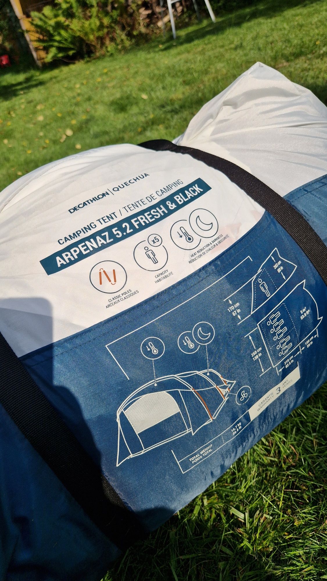 Namiot kempingowy Quechua Arpenaz 5.2 F&B -5-osobowy, -2 sypialnie