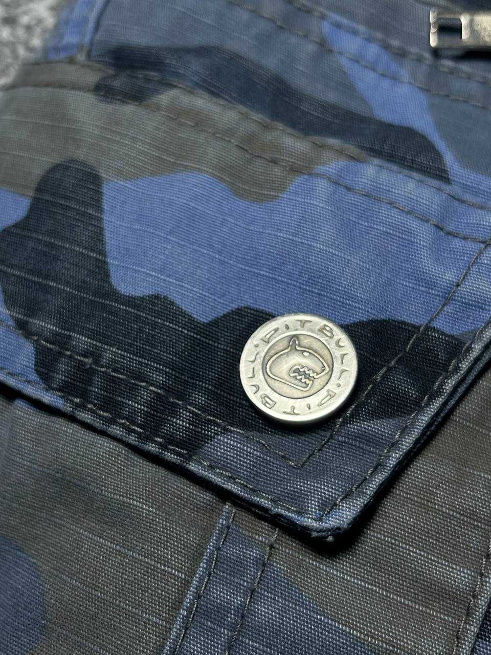 Карго шорти PIT BULL Vintage Blue Camo Military-brandit RAP sk8 y2k  M