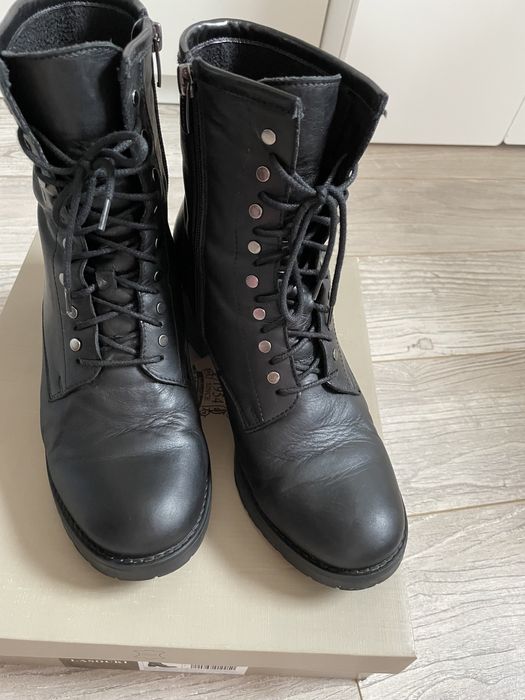 Czarne skórzane botki Lasocki, rozm.39