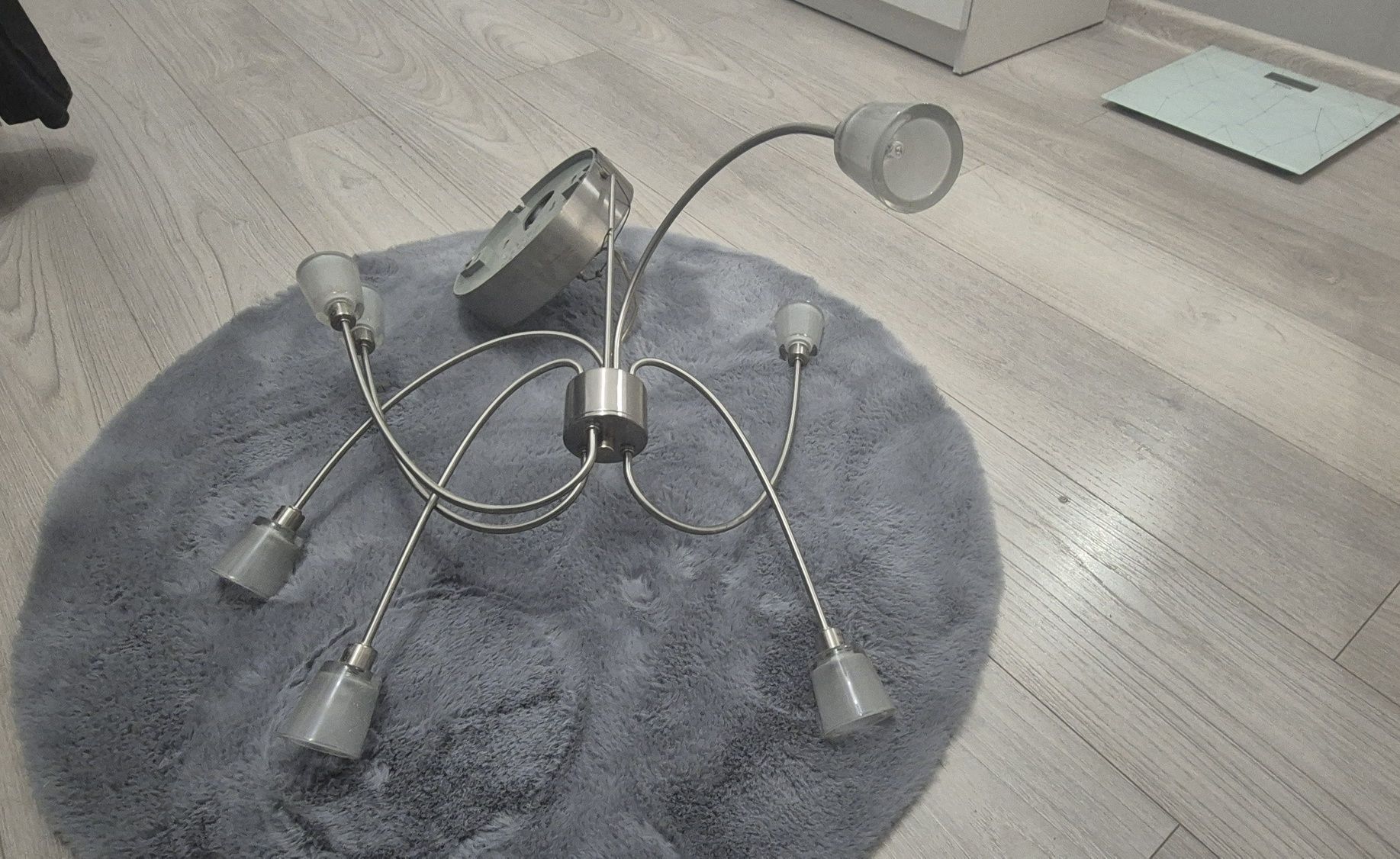 Lampa sufitowa elegancka chromowana lampa żyrandol