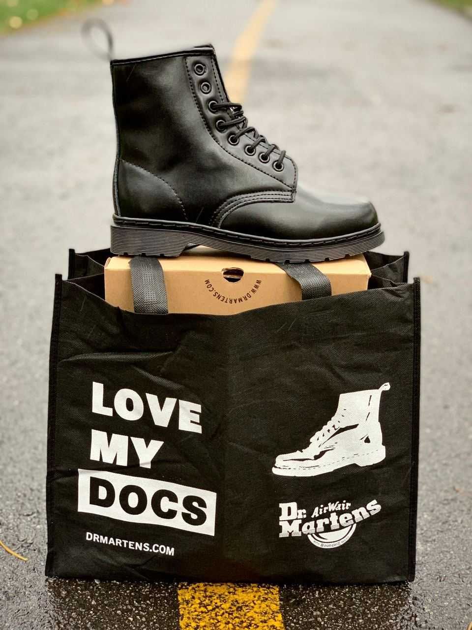 АКЦІЯ! Жіночі черевики Dr.Martens 1460 Smooth Mono Black Fur (36 р.)