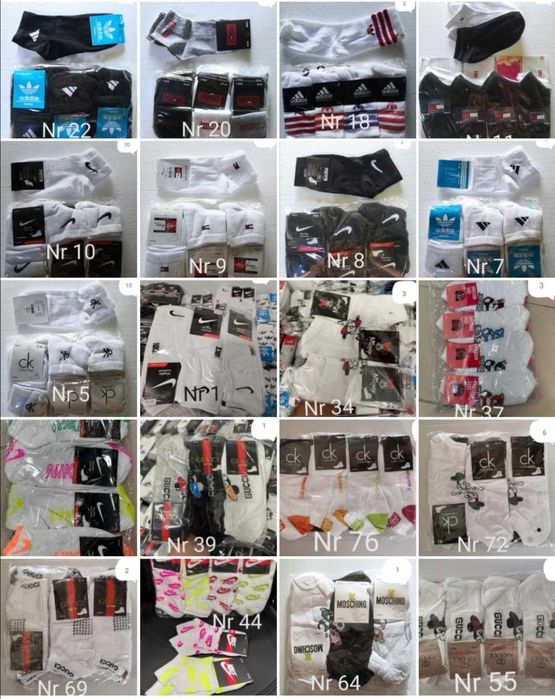 Długie skarpetki męskie i damskie 12par w paczce