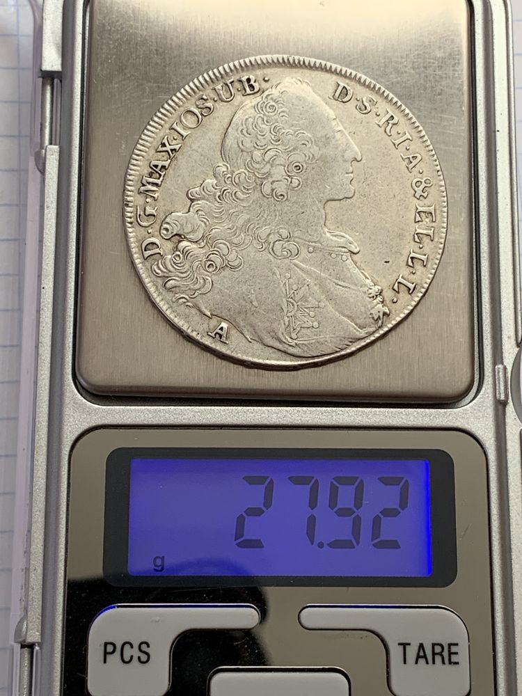 Монета Талер 1770 р Баварія Курфюрство Оригінал монети