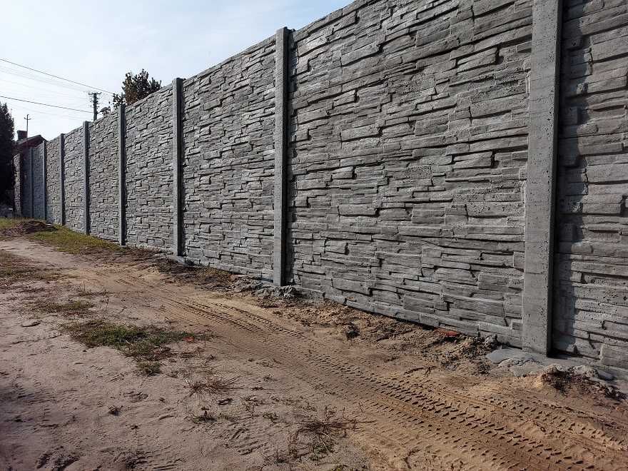 Podmurówka betonowa płyta ogrodzeniowa 25x250 30x250 Panel 3d łącznik