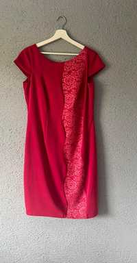 Sukienka w kolorze fuksji Modern line rozmiar 44