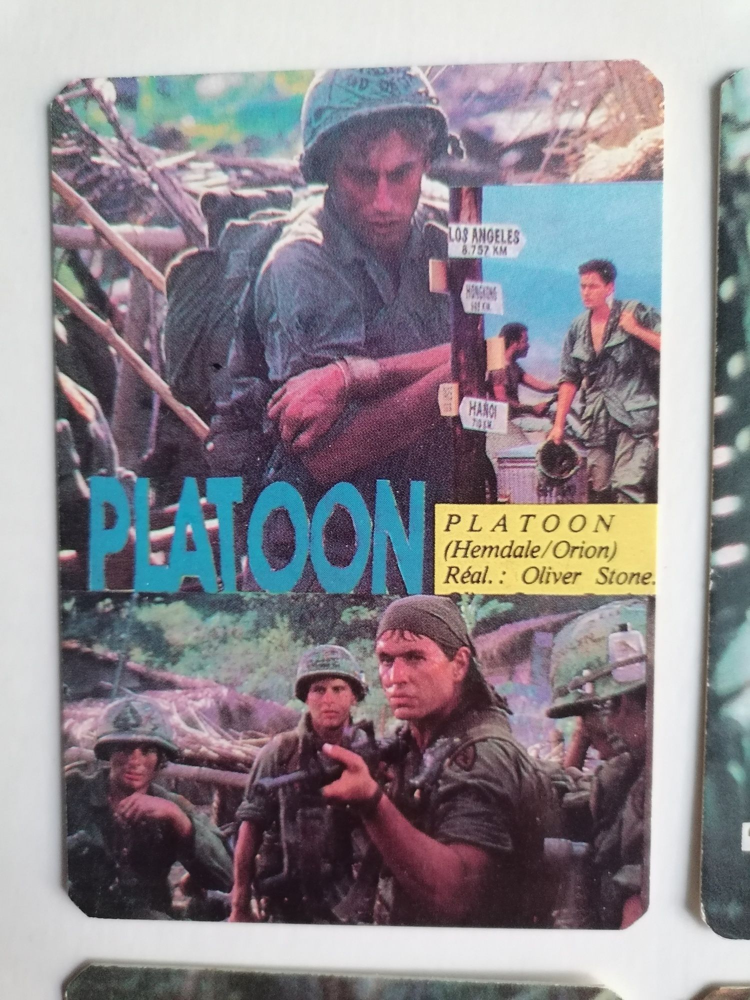 Conjunto de 6 calendários do filme Platoon, edição de 1987