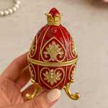 Luksusowe Jajo w Stylu Fabergé – Czerwona  Klasa Gotowy Prezent