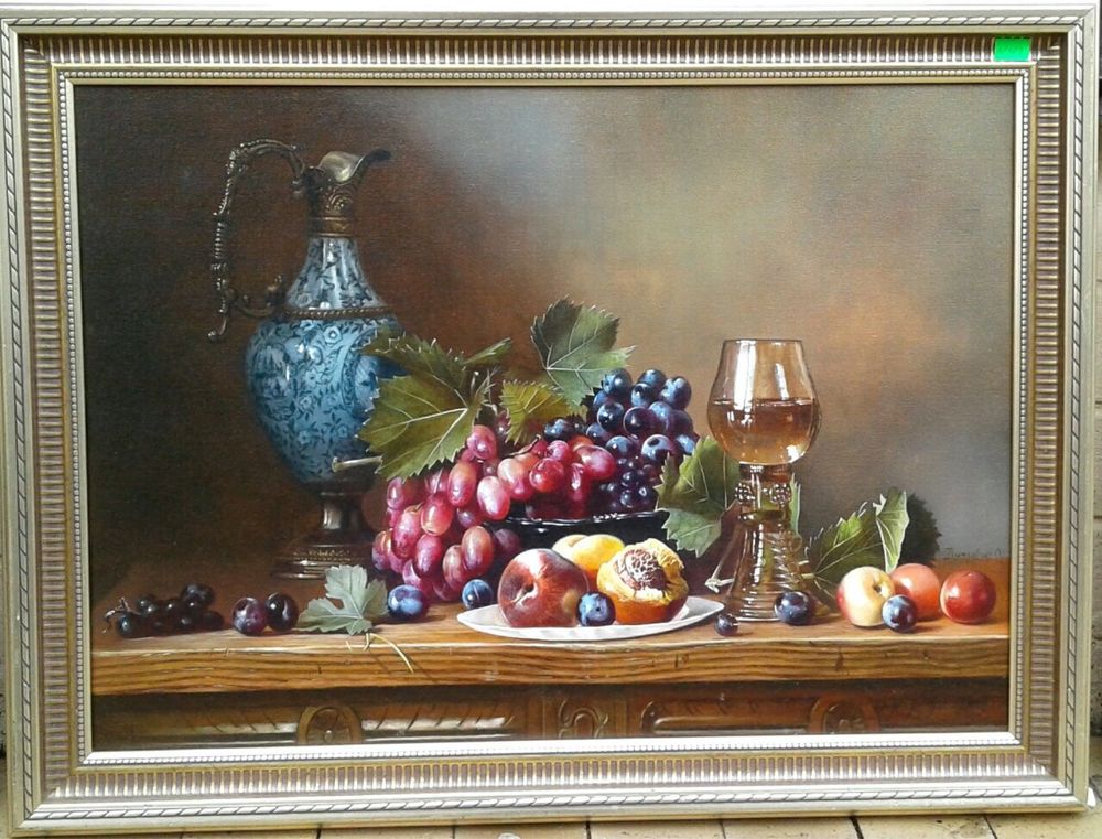 Картина «Натюрморт с голубым кувшином и фруктами»