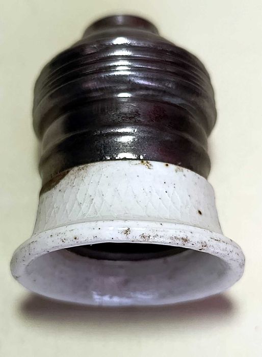 Oprawka do lampy, oprawka E27 stalowa z porcelanką