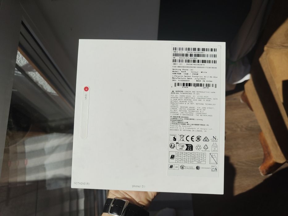 Nothing Phone 3 12/256GB biały | Nowy, zapakowany, gwarancja 24 msc