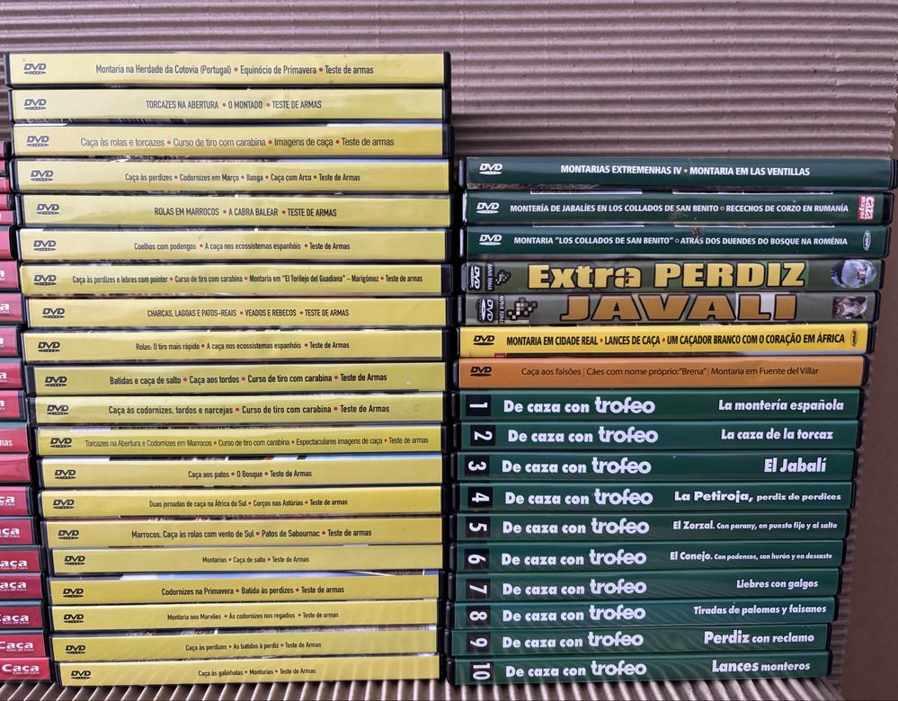 Coleções várias: 80 DVD’s caça