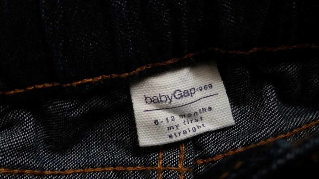 Jeansy ciemne Baby Gap 6-12 miesięcy