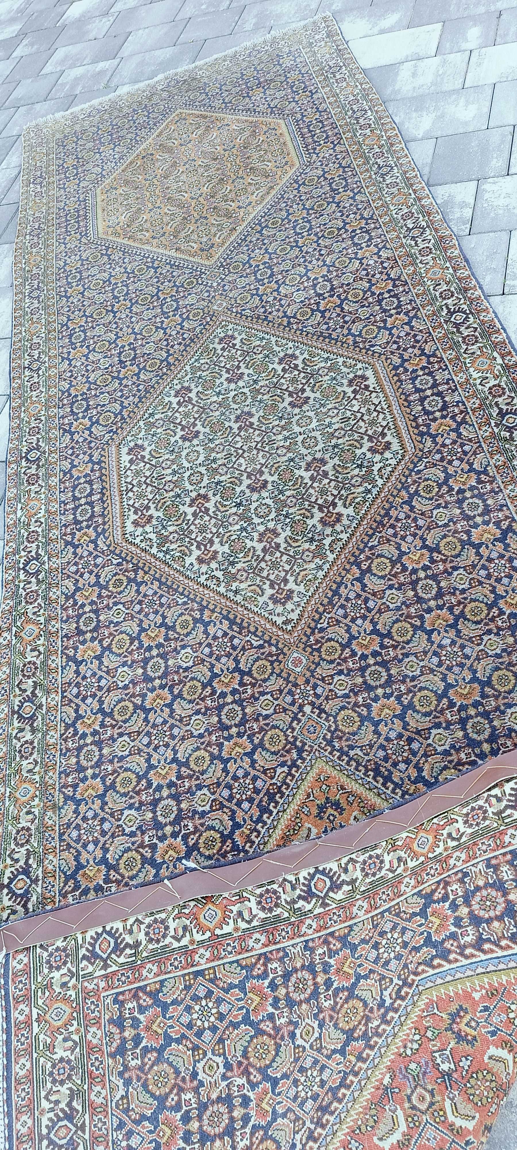 Bidjar Takab chodnik wełniany ręcznie tkany piękny 320 x 92 cm wełna