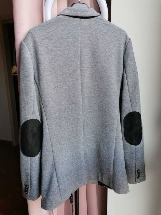 Szara młodzieżowa męska marynarka Slim Fit rozmiar S