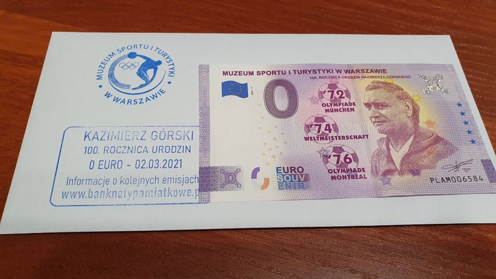 Banknot 0 euro 100 rocznica urodzin Kazimierza Górskiego