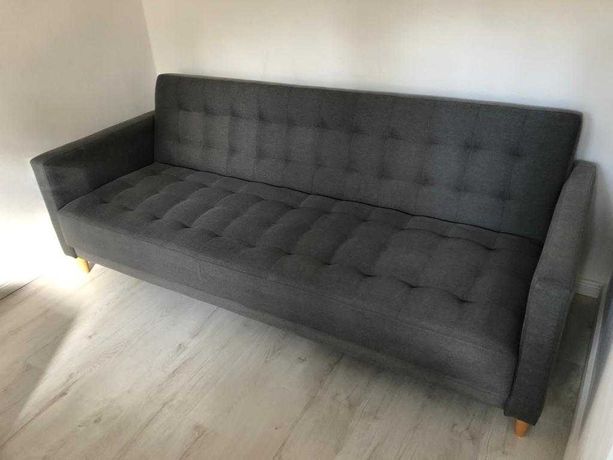 Kanapa/Sofa rozkładana FALSLEV (Jysk) szara używana w dobrym stanie