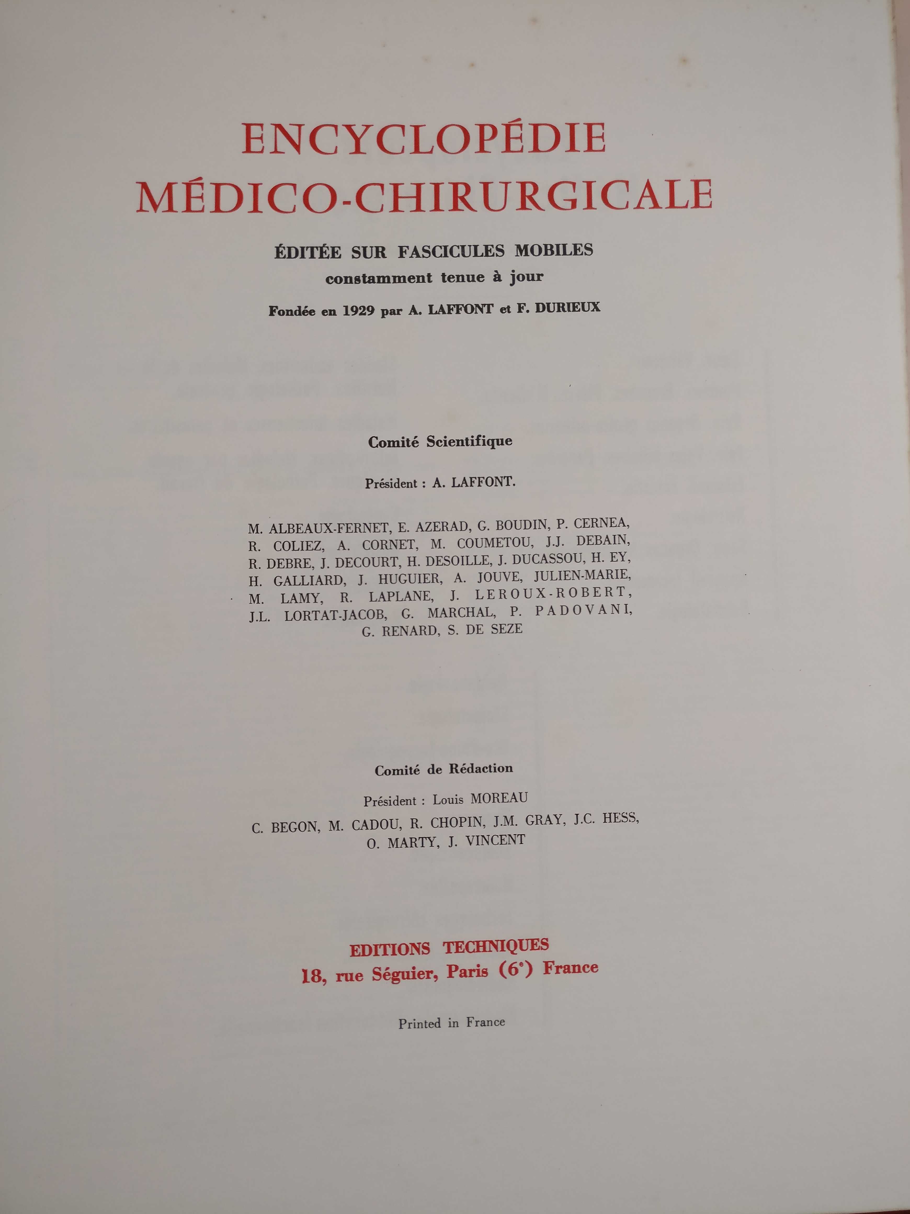 Enciclopédia medicina "Encyclopédie Médico-Chirurgicale"