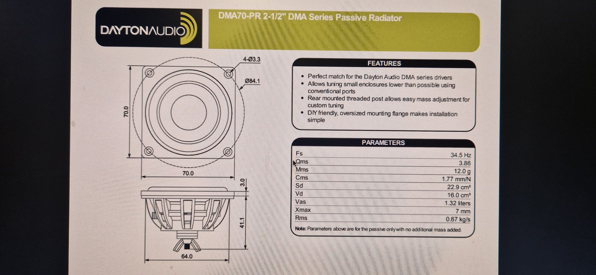 Altifalantes passivos Dayton Audio