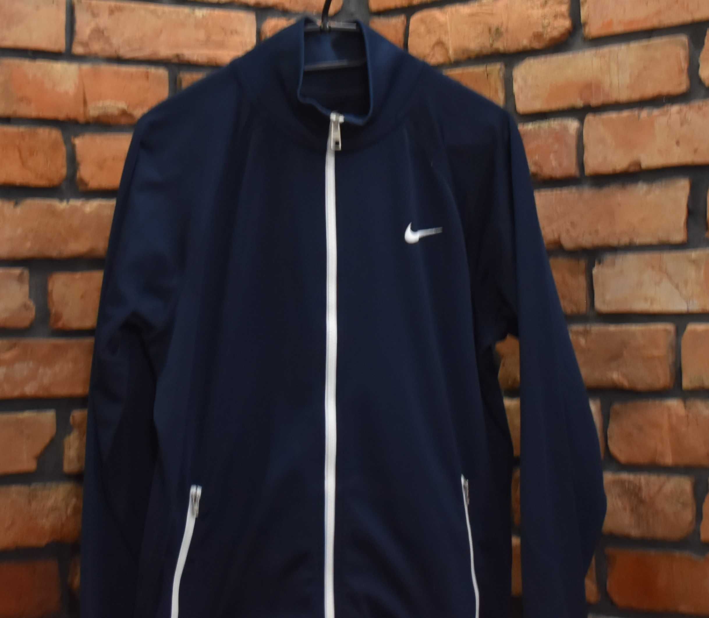 Nike granatowa bluza rozpinana śliska jak nowa oryginał S/M