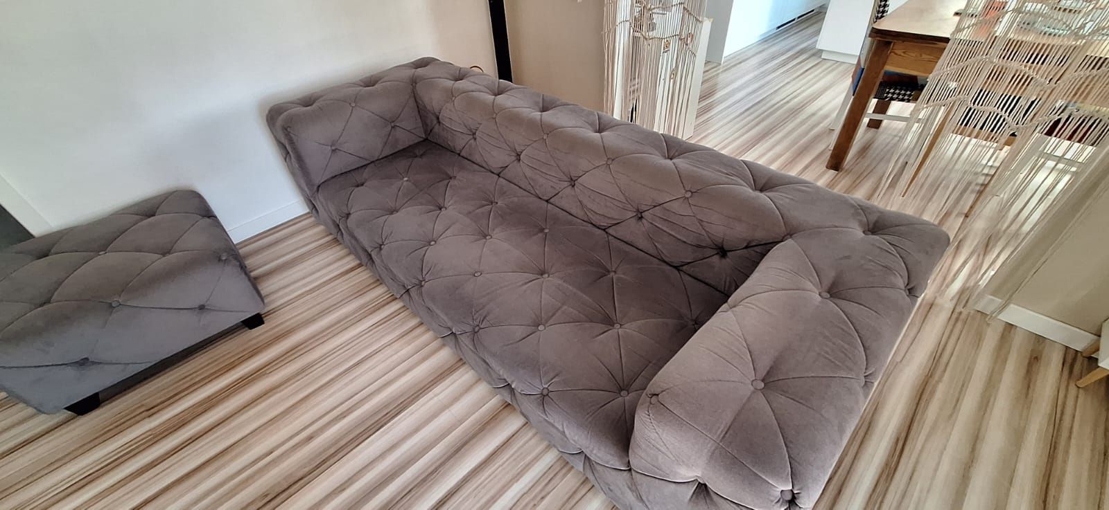 Sofa+pufa komplet bez funkcji spania