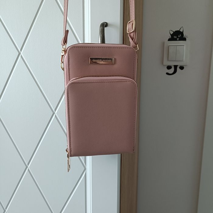 Torebka damska mała pudrowy róż