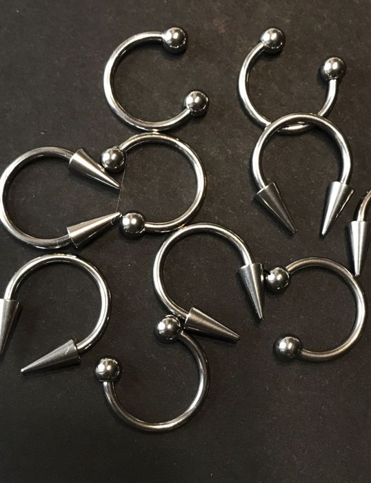 Piercing kolczyk 12mmx1.6mm STAL + 2 sruby