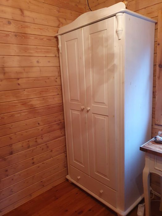 Szafa drewniana sosnowa shabby chic styl barokowy  vintage