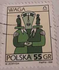 Znaczek pocztowy stemplowany Polska 55 groszy, Waga 1996 rok