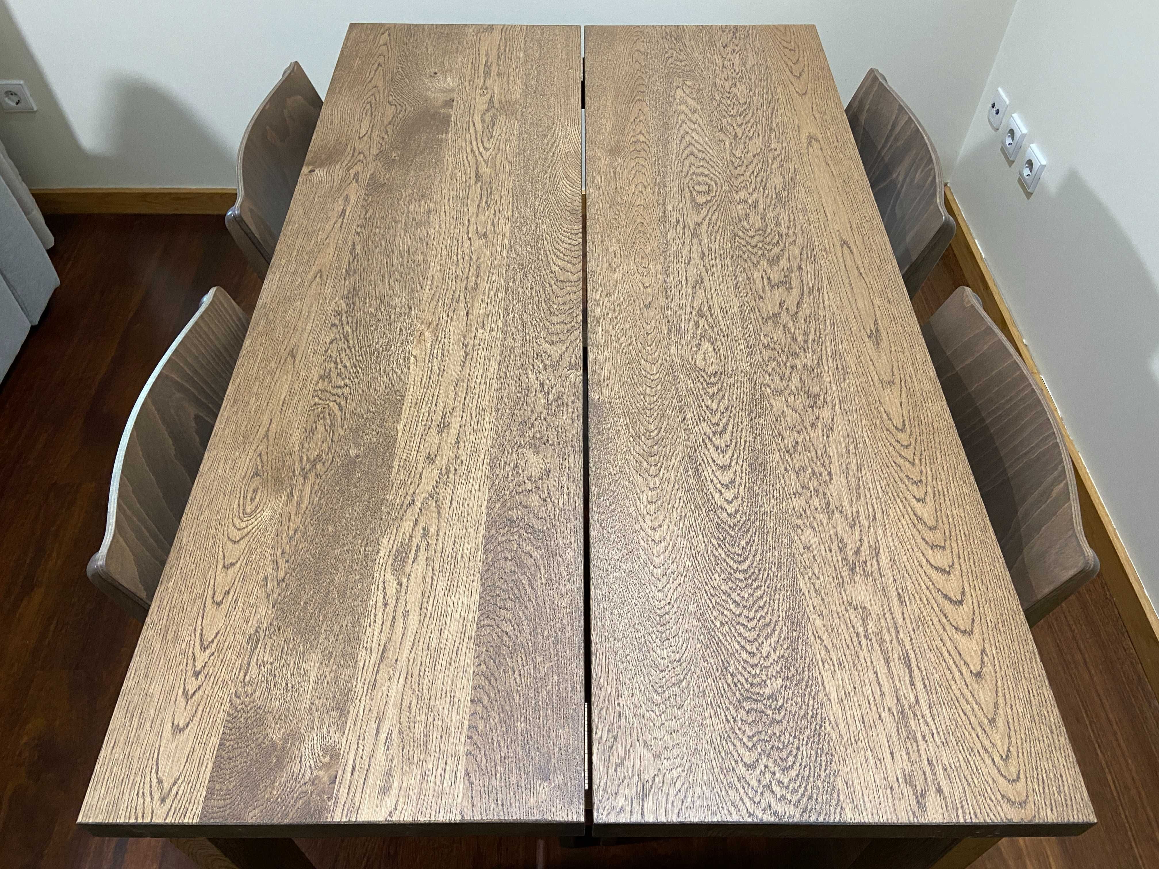 Mesa IKEA MÖRBYLÅNGA 4 lugares c/ Cadeiras IKEA SKANSNÄS