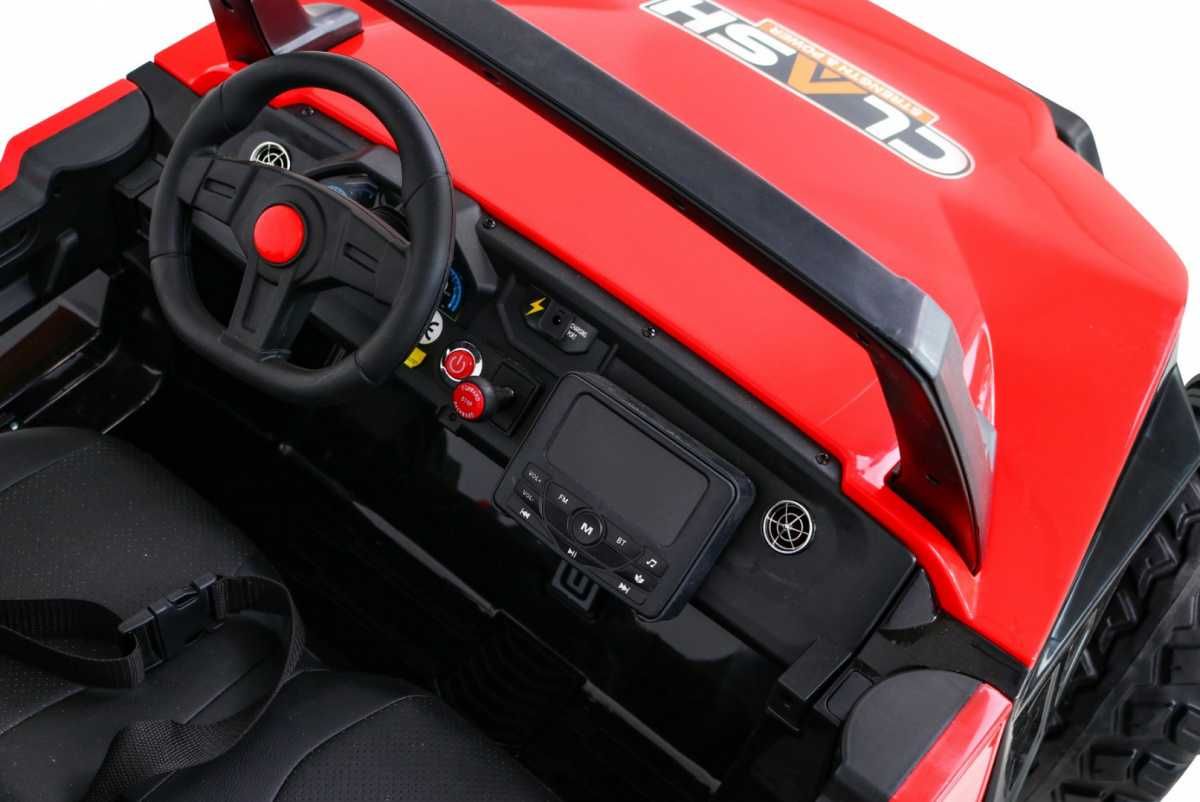 Auto na akumulator Jeep 2-osobowy Pilot 4x4 24V + Tablice Imienne Czer