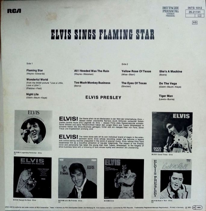 Płyta winylowa ELVIS PRESLEY Flaming Star