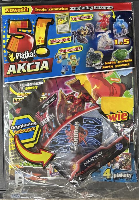 magazyn dla dzieci "5! Piątka!" z zabawką "Oryginalny Bakugan" 2/2024