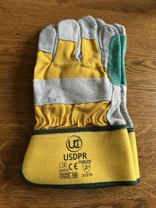 Rękawice ochronne robocze skórzane (model USDPR, rozmiar 10) 5 par