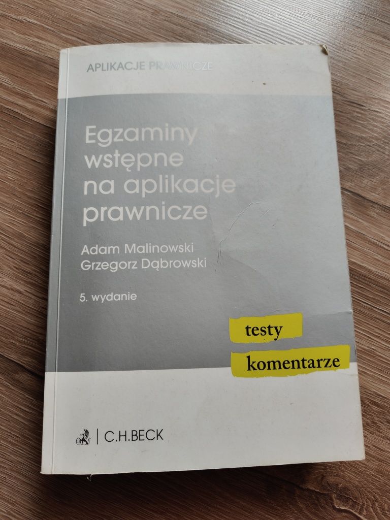 Egzaminy wstępne na aplikacje prawnicze, C. H. Beck #prawo