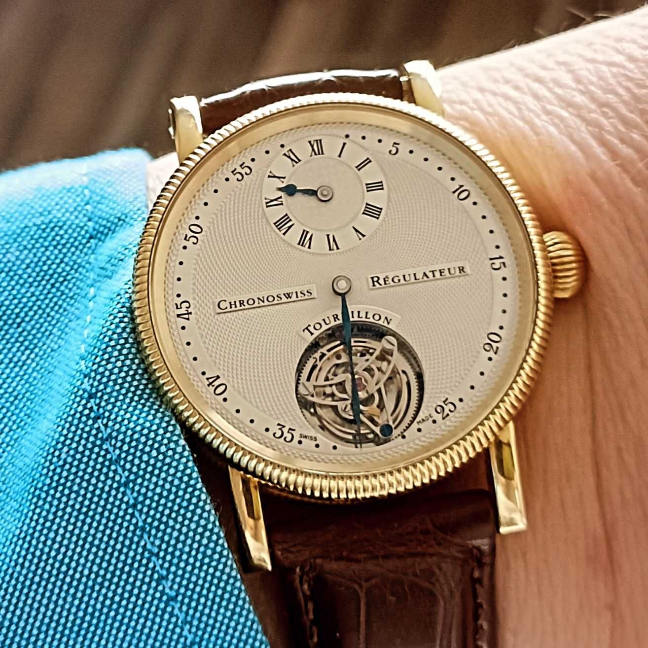 Chronoswiss Régulateur Tourbillon CH3121. Złoto 18k. Zamiana