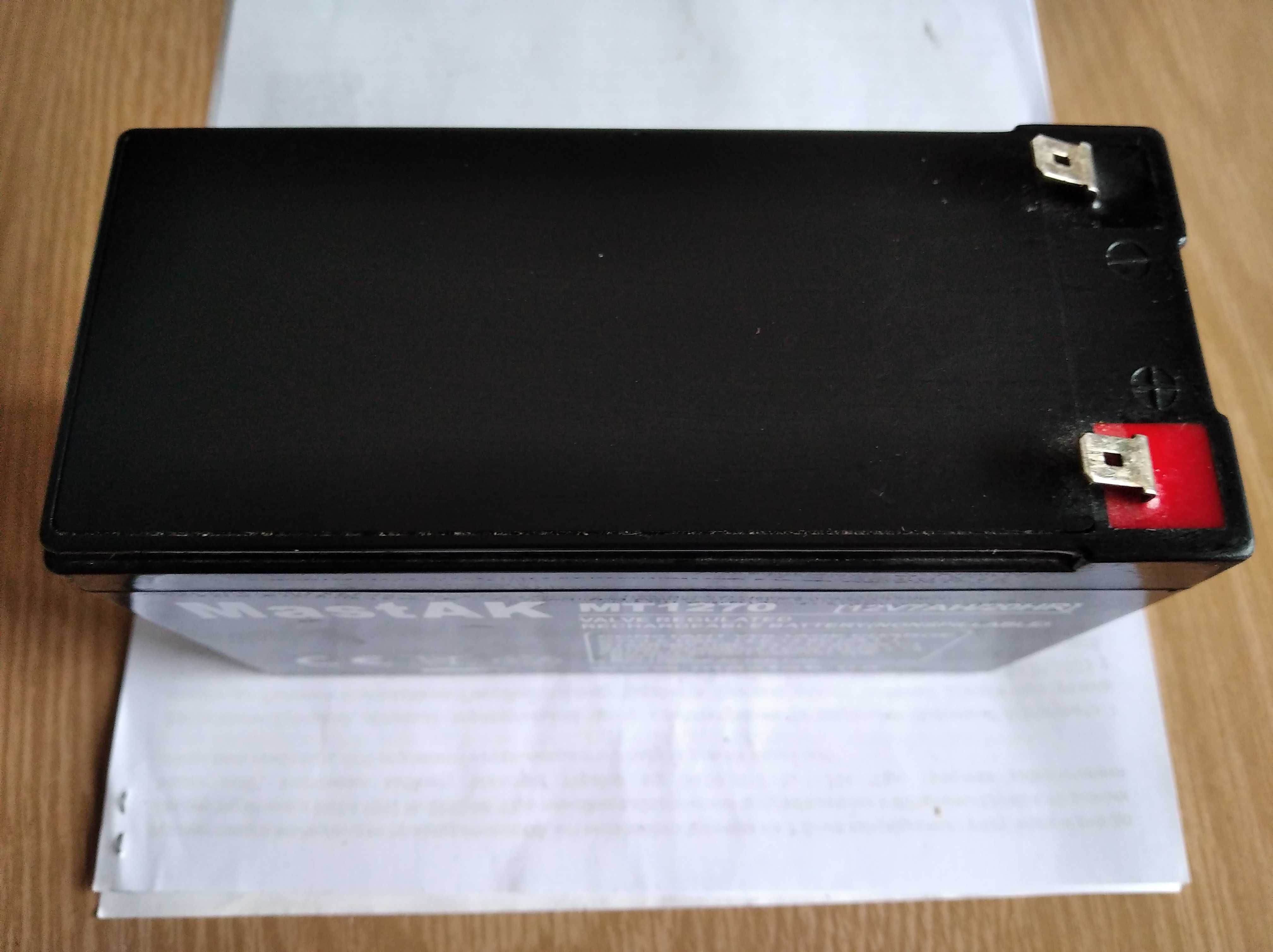 Аккумулятор MastAK  MT1270, 12V 7A новый.