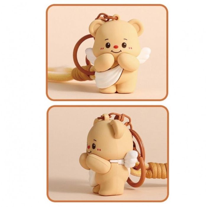 brelok do kluczy mis aniołek skrzydła kremowy brl333k