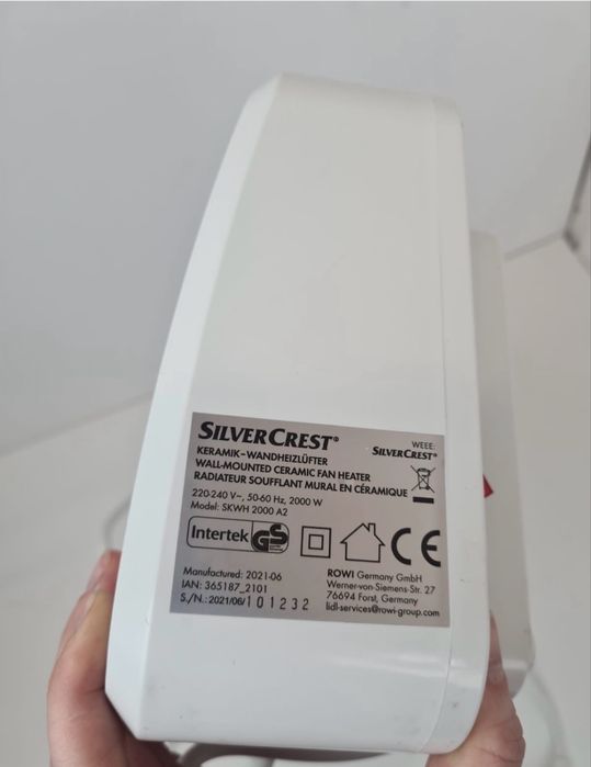 Silvercrest SKWH2000 A2 Ceramiczny Termowentylator