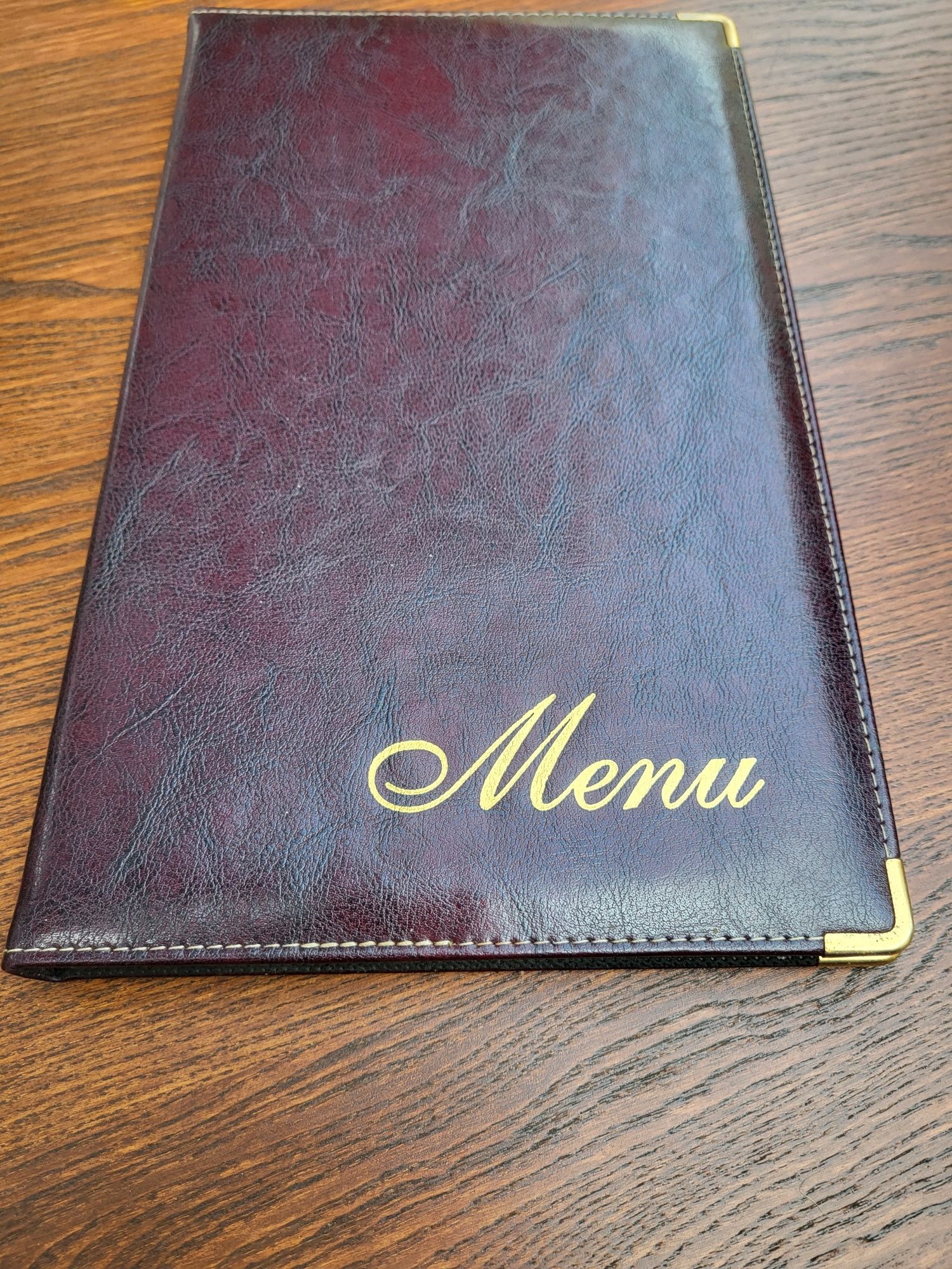 Karta dań menu restauracja oprawka 32x19