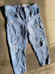 Modne spodenki z przetarciami jeans Zara r110 dziewczynka