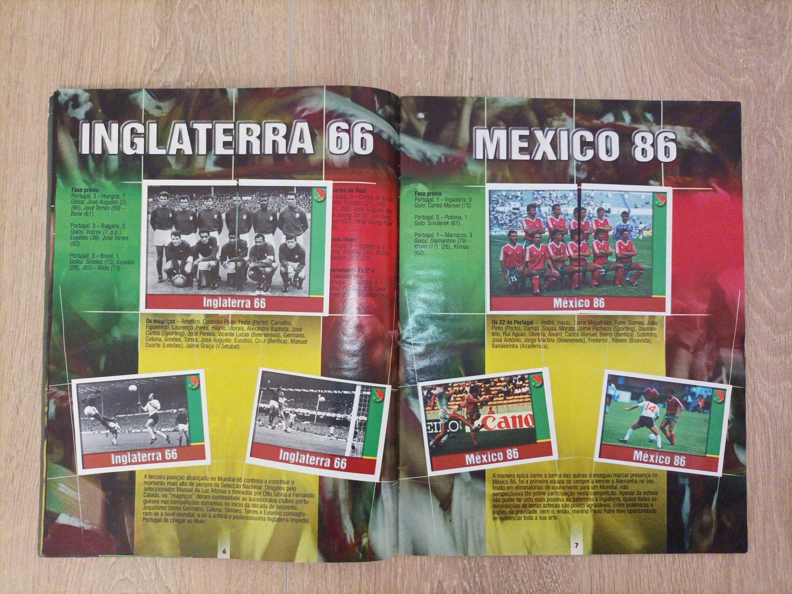 Caderneta completa cromos Força Portugal Panini