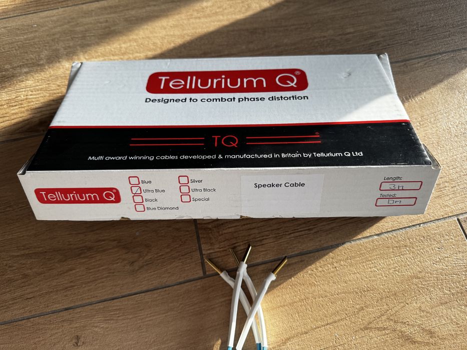 Kable Głośnikowe 3metry Tellurium Ultra Blue audio Hifi 3m