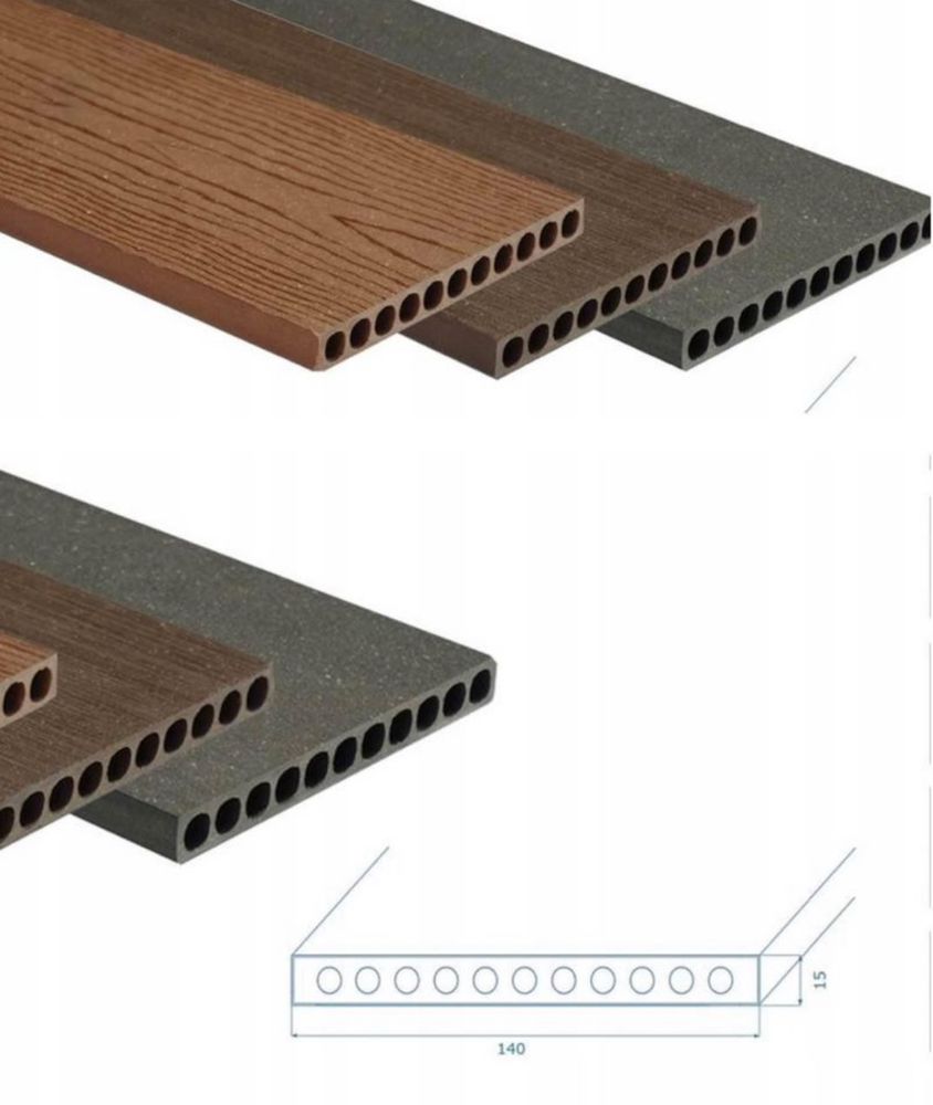 Sztachety kompozytowe Winfloor szczotkowane 1000x140x15 szybko i tanio