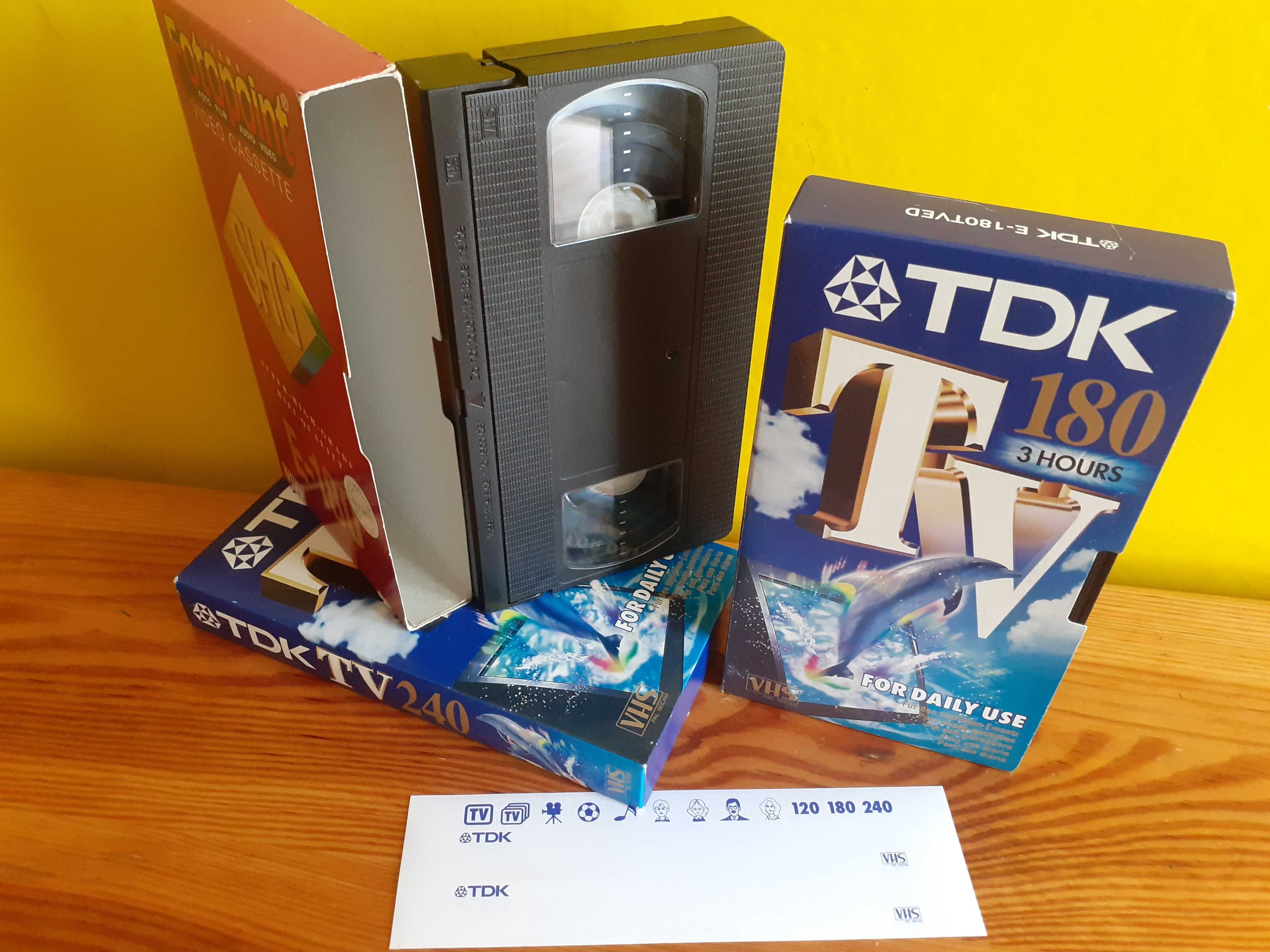 Kasety VHS 3 szt. TDK Fotopoint komplet 100% ok