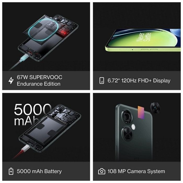 OnePlus Nord CE 3 Lite 5G 8GB/128GB 6.72 Cinzento Cromático