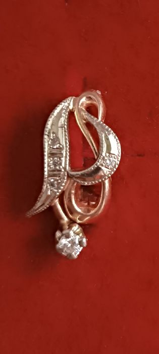 Сережки золоті серьги 585 з діамантами с бриллиантами 4,65г