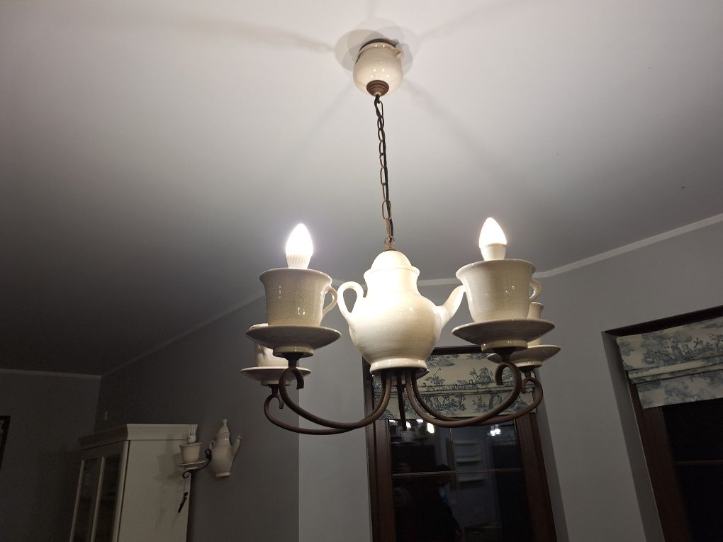 Duzy zestaw  rustykalnych lamp