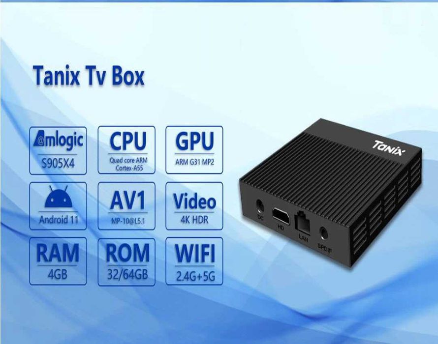 TANIX X4 64 гб СмартТВ Приставка box Android 12 швидка настроєна