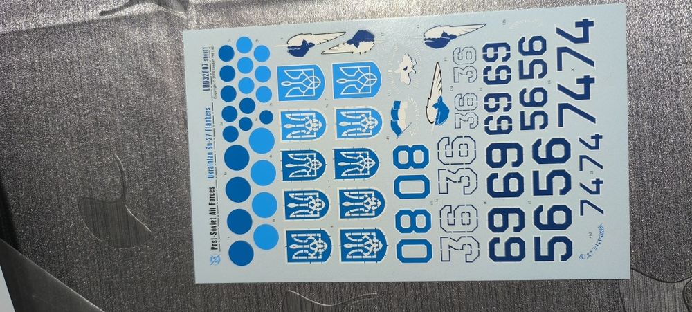 Декаль , наклейки для истребителя Су-27 УБ