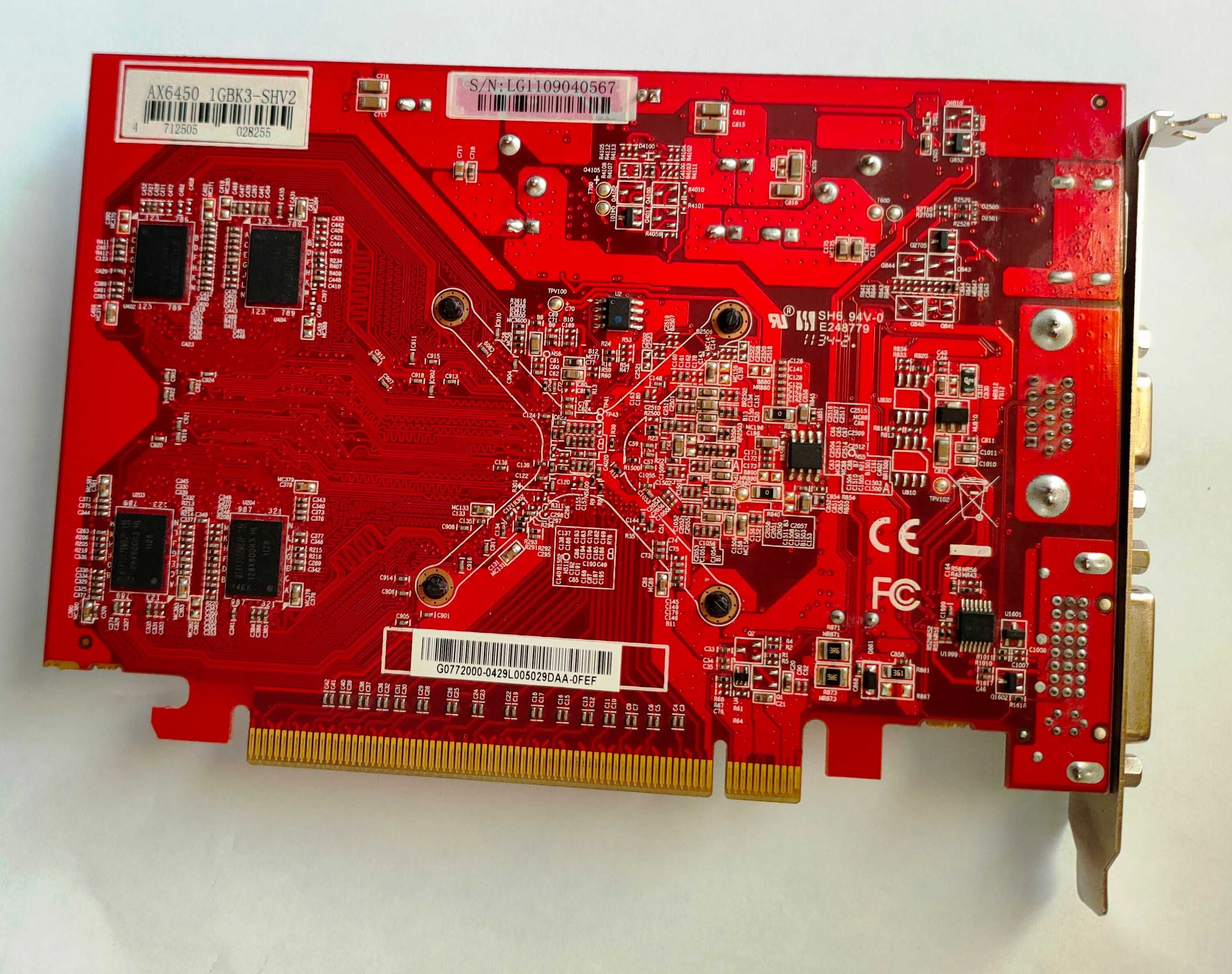 Видеокарта PCIE15 1Gb PowerColor Radeon HD6450 DDR3, Б/У